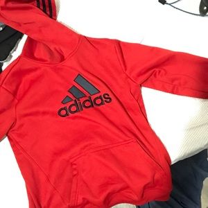 Red adidas hoodie